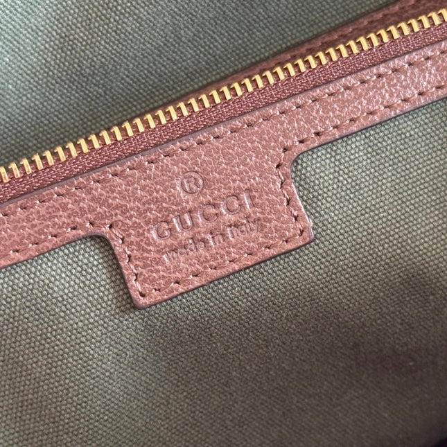 GG OPHIDIA MEDIUM TOTE BAG 31 BEIGE AND DARK BROWN CANVAS