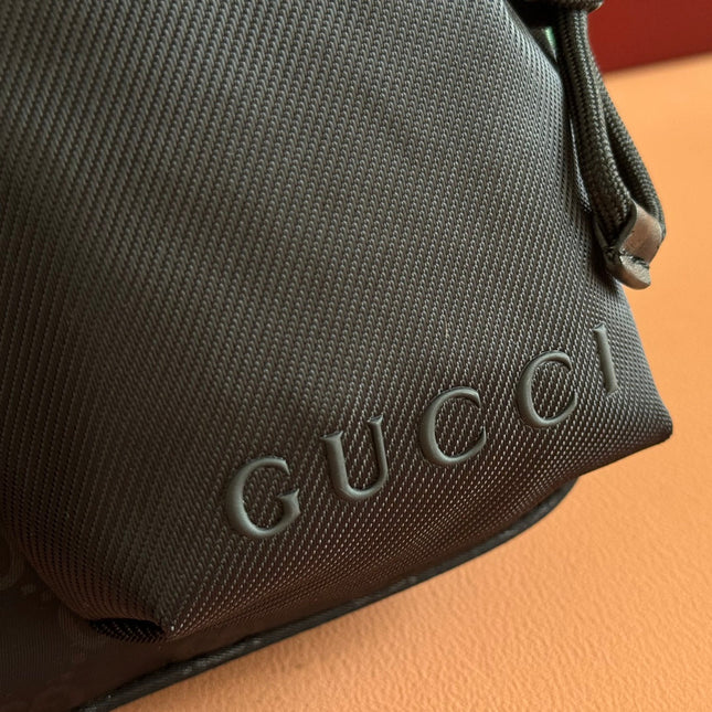 GUCCI NEXUS SMALL CROSSBODY BAG 37 IN BLACK NYLON