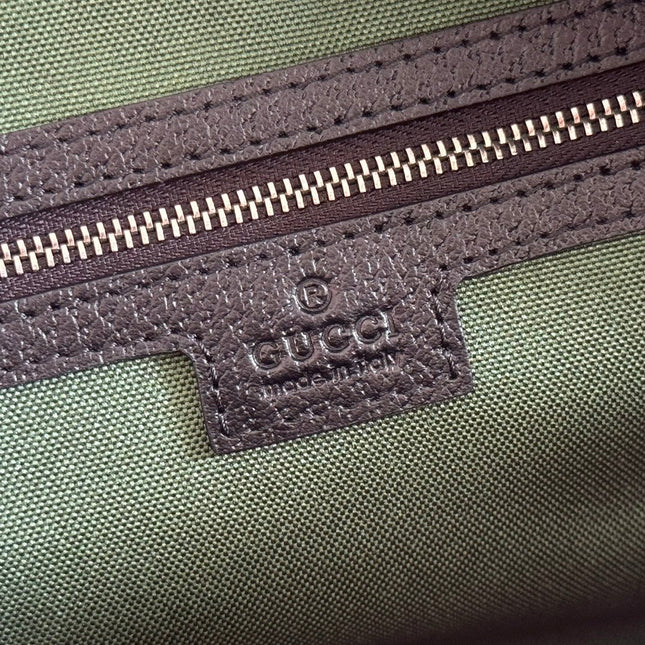 GUCCI 25S OPHIDIA CROSSBODY BAG 28 IN BLACK CALFSKIN