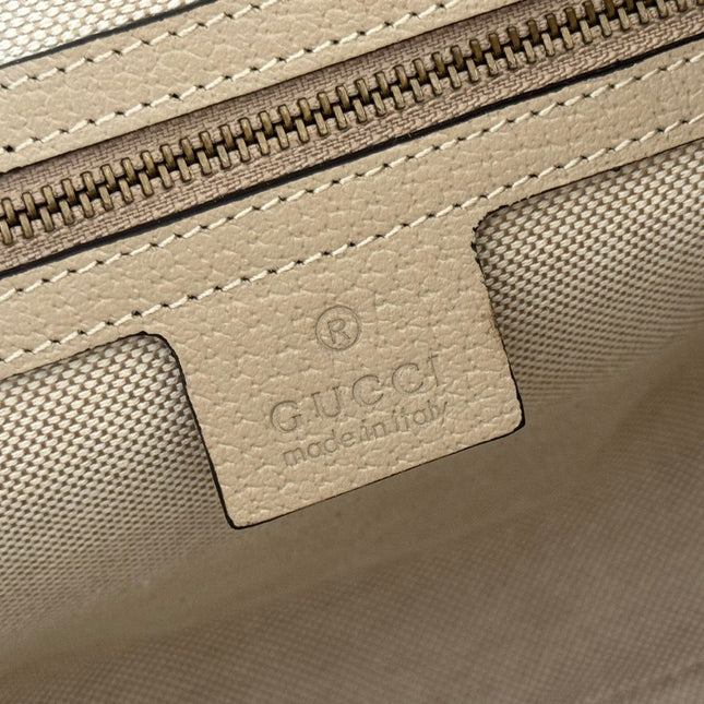 GG 25S EPILOGUE BAG 30 IN BEIGE AND WHITE CALFSKIN
