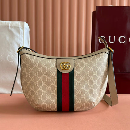 GG 25S EPILOGUE BAG 30 IN BEIGE AND WHITE CALFSKIN