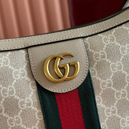GG 25S EPILOGUE BAG 30 IN BEIGE AND WHITE CALFSKIN