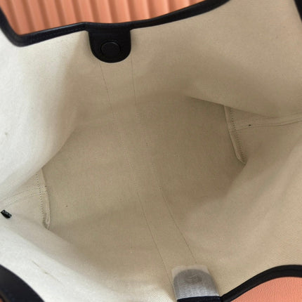 GUCCI 25S GIGLIO LARGE TOTE BAG 50 IN BLUE AND WHITE DENIM