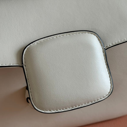 GUCCI 25S HORSEBIT 1955 MINI BAG 26 CM IN LIGHT BEIGE CALFSKIN WITH GOLD HARDWARE