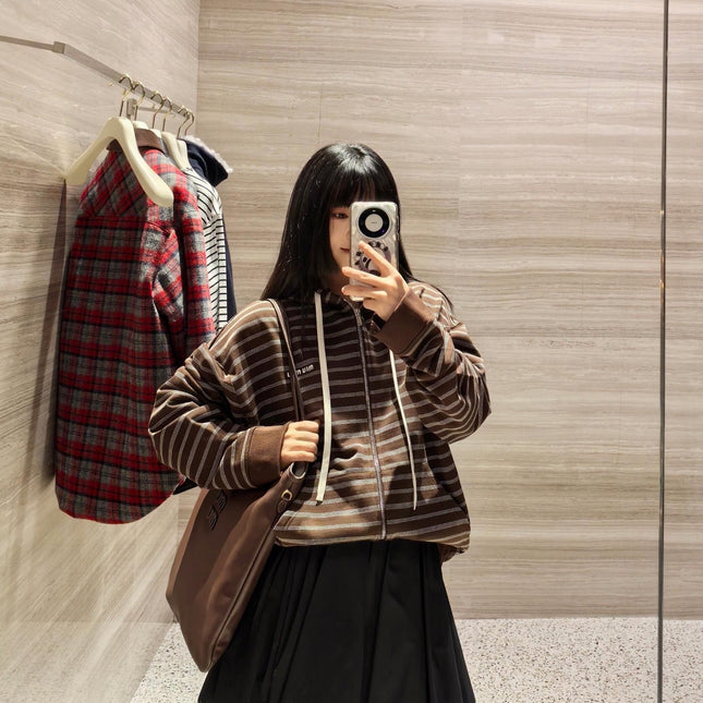 MIUMIU FLEECE HOODED JACKET STYLE 18