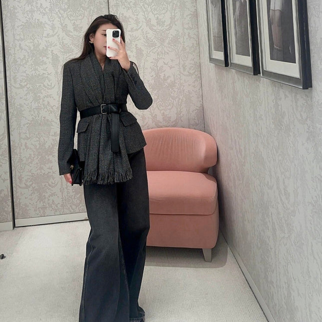 DIOR 25S BELTED KNIT CARDIGAN STYLE 012