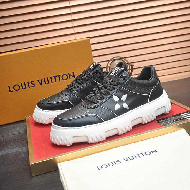 LV TRAINER BLACK MONOGRAM CALFSKIN