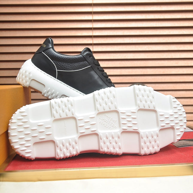 LV TRAINER BLACK MONOGRAM CALFSKIN
