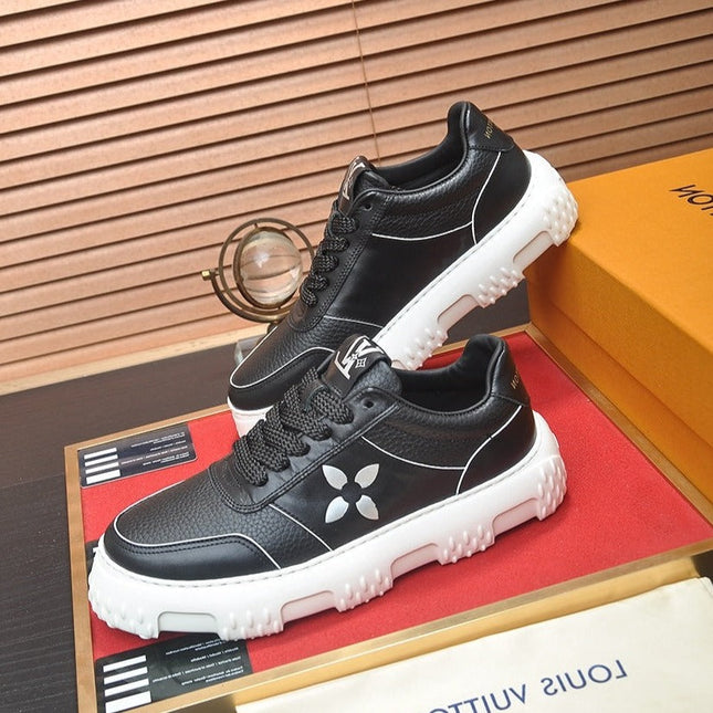 LV TRAINER BLACK MONOGRAM CALFSKIN