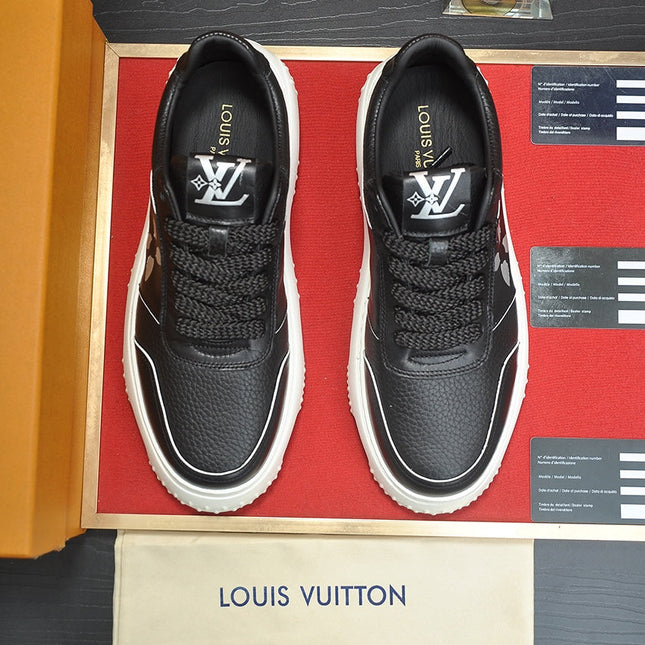 LV TRAINER BLACK MONOGRAM CALFSKIN