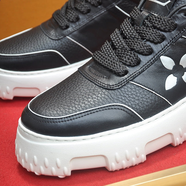 LV TRAINER BLACK MONOGRAM CALFSKIN