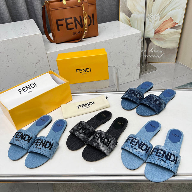 FF 5 BLUE DENIM CANVAS SLIDE