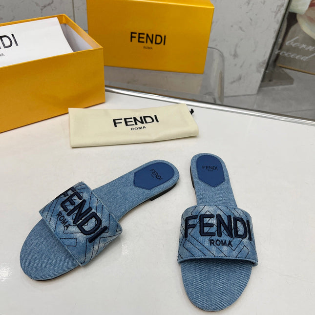 FF 5 BLUE DENIM CANVAS SLIDE