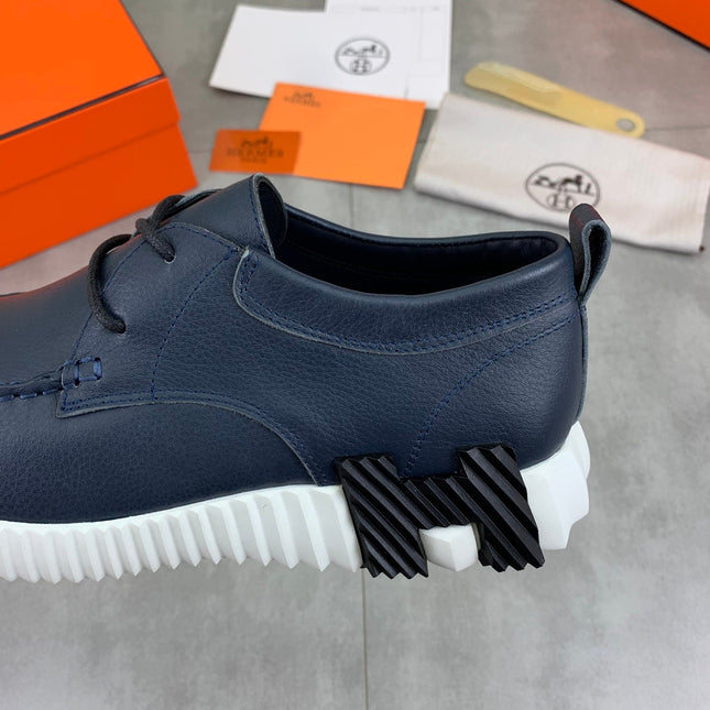 HM INCREASE SNEAKER NAVY CALFSKIN