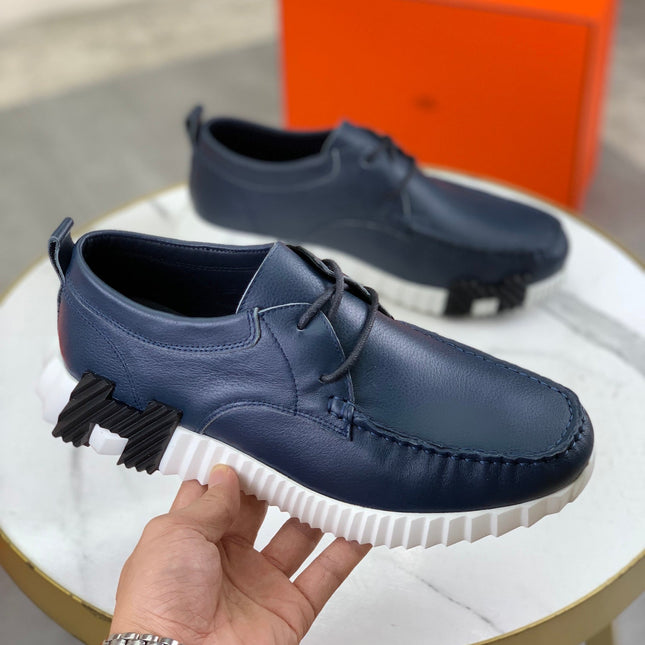 HM INCREASE SNEAKER NAVY CALFSKIN