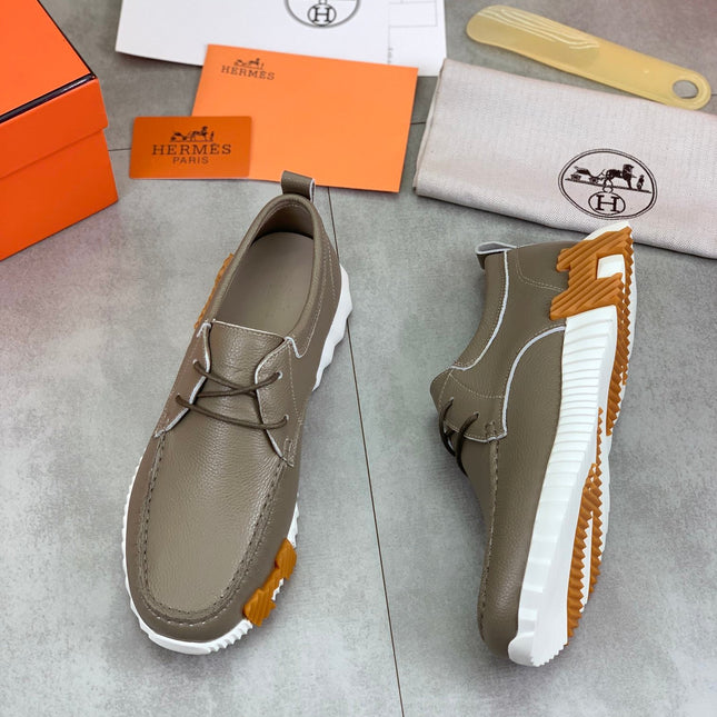 HM INCREASE SNEAKER TAN CALFSKIN