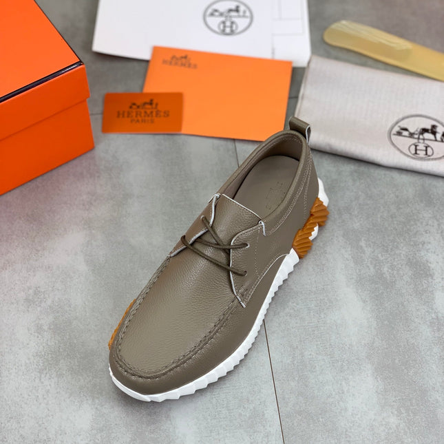 HM INCREASE SNEAKER TAN CALFSKIN