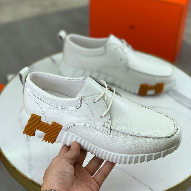 HM INCREASE SNEAKER WHITE CALFSKIN