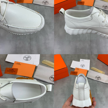 HM INCREASE SNEAKER WHITE CALFSKIN