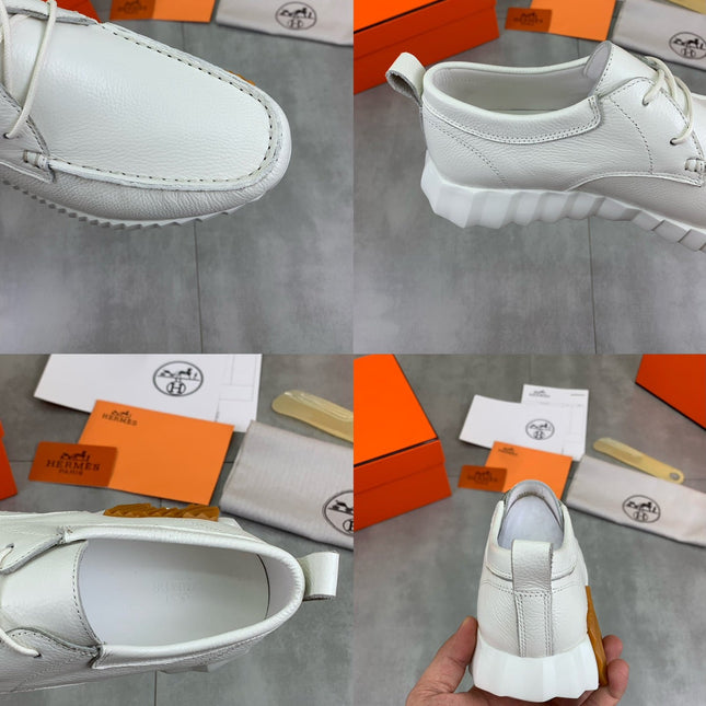 HM INCREASE SNEAKER WHITE CALFSKIN