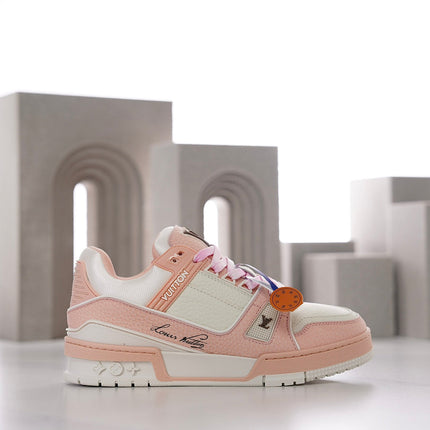 LV TRAINER IN PEACHY PINK CALFSKIN