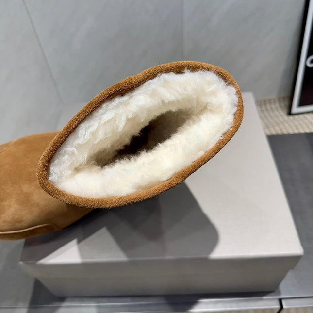 BALENCIAGA 25S LOW ANKLE BOOTS PLATFORM HEEL IN BROWN SUEDE STYLE 7