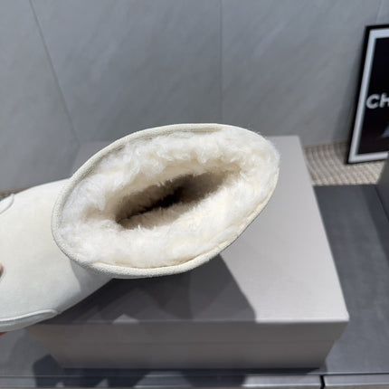 BALENCIAGA 25S LOW ANKLE BOOTS PLATFORM HEEL IN WHITE SUEDE STYLE 2