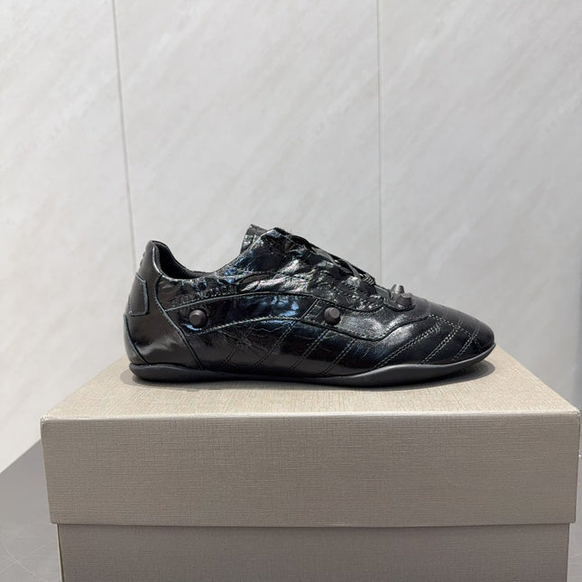BALENCIAGA 25S SNEAKER IN BLACK CALFSKIN
