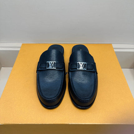 LV EASY MULE IN BLACK CALFSKIN