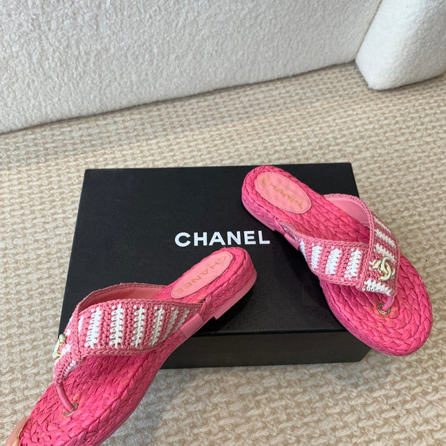 Double C Hottest Knit Flip-Flops Bright Pink