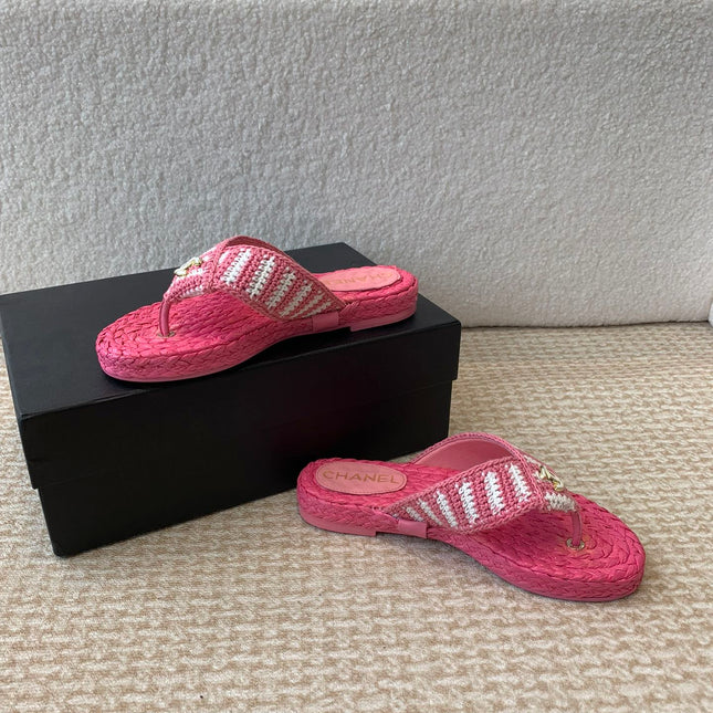 Double C Hottest Knit Flip-Flops Bright Pink