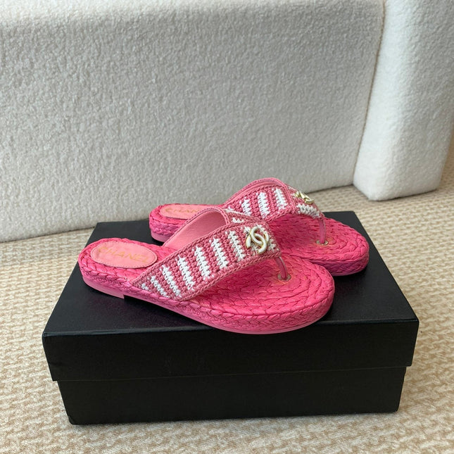 Double C Hottest Knit Flip-Flops Bright Pink