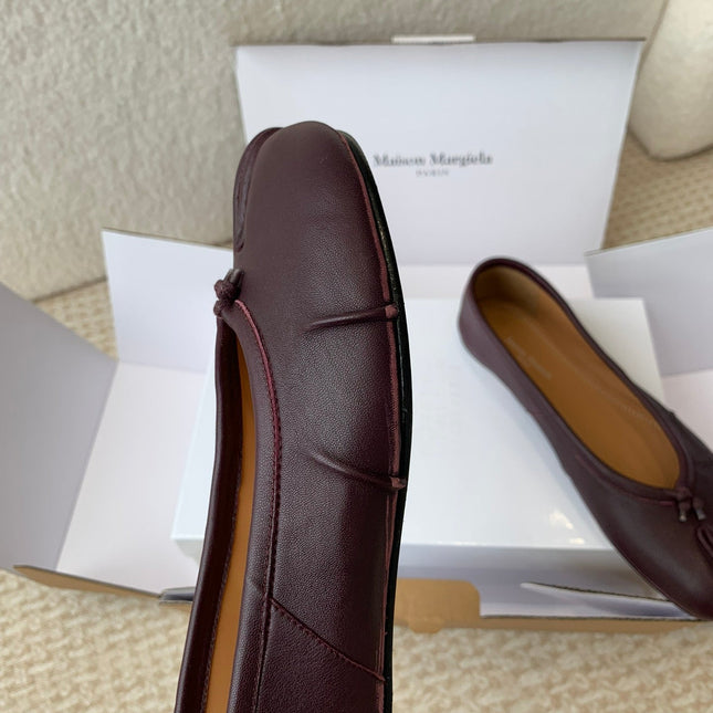 SL TABI BALLERINA FLAT WINE LAMBSKIN