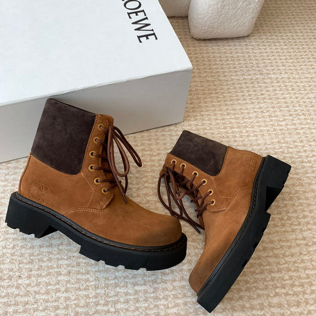 LW SIERRA COMBAT BOOT CARAMEL SUEDE