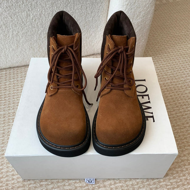 LW SIERRA COMBAT BOOT CARAMEL SUEDE
