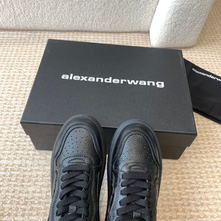 SNEAKER WITH LOGO IN BLACK PUFF PEBBLE LEATHER