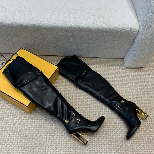 FE FEEL SANDALS IN BROWN AND BLACK FABRIC