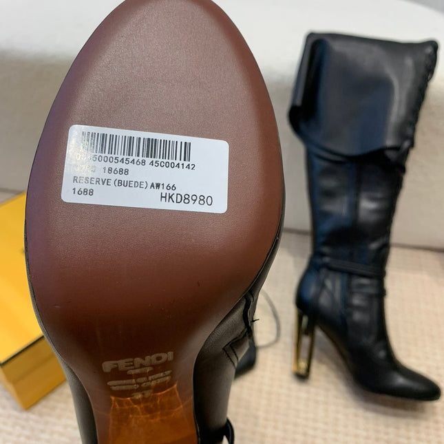 FE FEEL SANDALS IN BROWN AND BLACK FABRIC