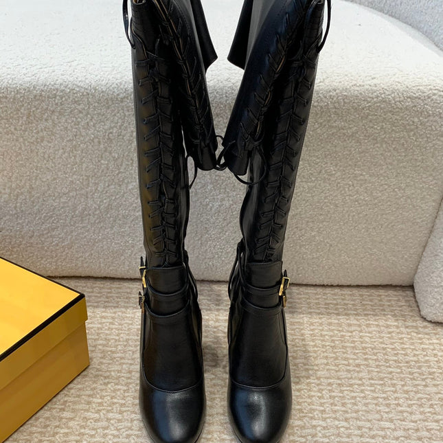 FE FEEL SANDALS IN BROWN AND BLACK FABRIC