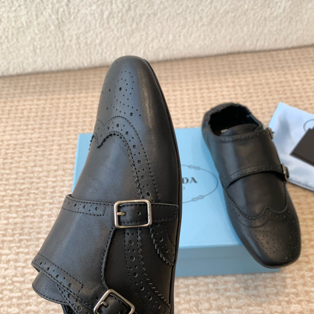 MONK STRAP IN BLACK CALFSKIN