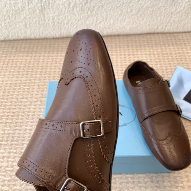 MONK STRAP IN DARK BROWN CALFSKIN