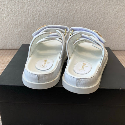 DAD SANDAL IN WHITE SHEEPSKIN MULE