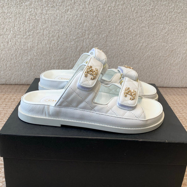 DAD SANDAL IN WHITE SHEEPSKIN MULE