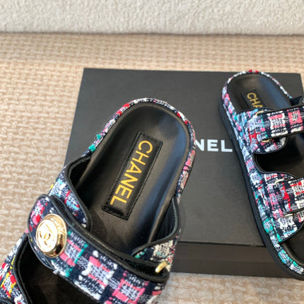 DAD SANDAL IN COLORFUL FABRIC WITH SEQUINS MULE