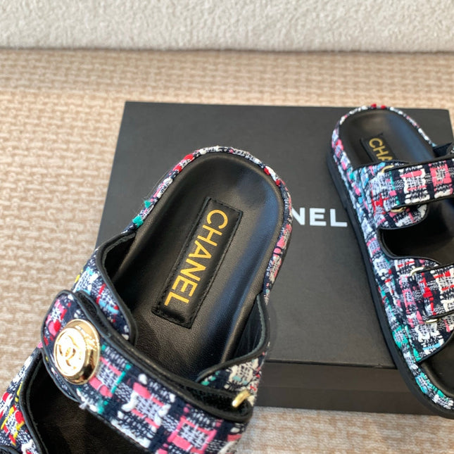 DAD SANDAL IN COLORFUL FABRIC WITH SEQUINS MULE