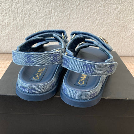 DAD SANDAL IN CLASSIC BLUE DENIM FABRIC