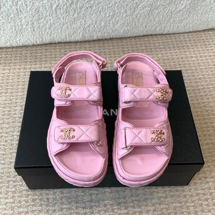 DAD SANDAL IN PALE PINK CALFSKIN