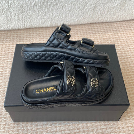 DAD SANDAL IN BLACK CALFSKIN MULE