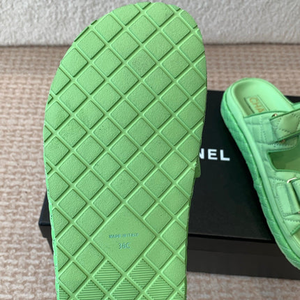 DAD SANDAL IN TEA GREEN CALFSKIN MULE