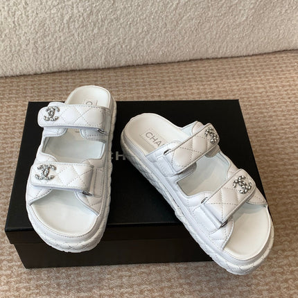 DAD SANDAL IN WHITE CALFSKIN MULE
